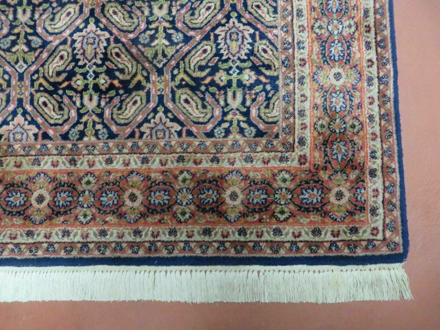 Vintage 1970s Handmade Wool Rug | 3'11" x 5'10" Hand-Knotted