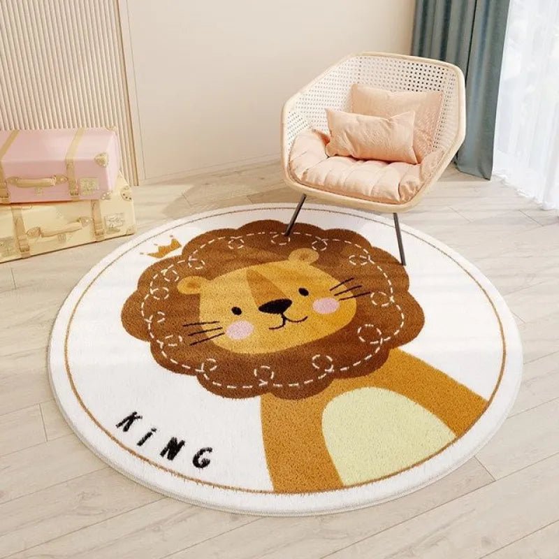 Adorable Round Cartoon Rugs – Cute Cat, Solar System & Rainbow Designs - MyTuftedRugs.com
