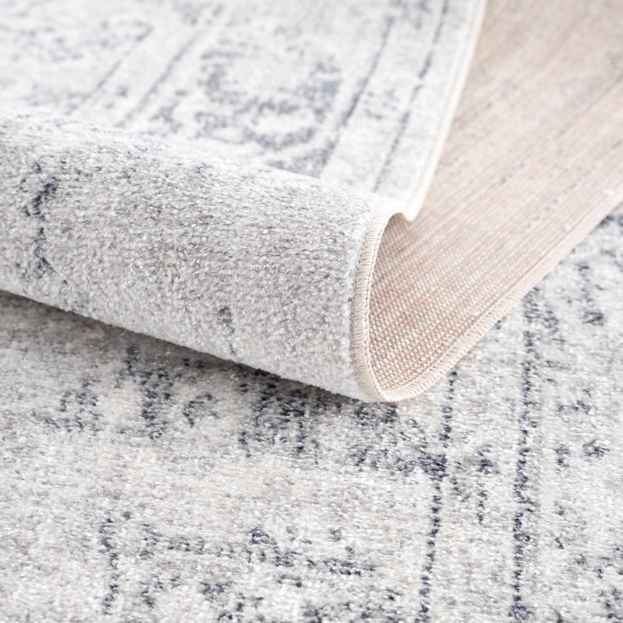 Akram Antrasit Flat Pile Washable Rug - MyTuftedRugs.com