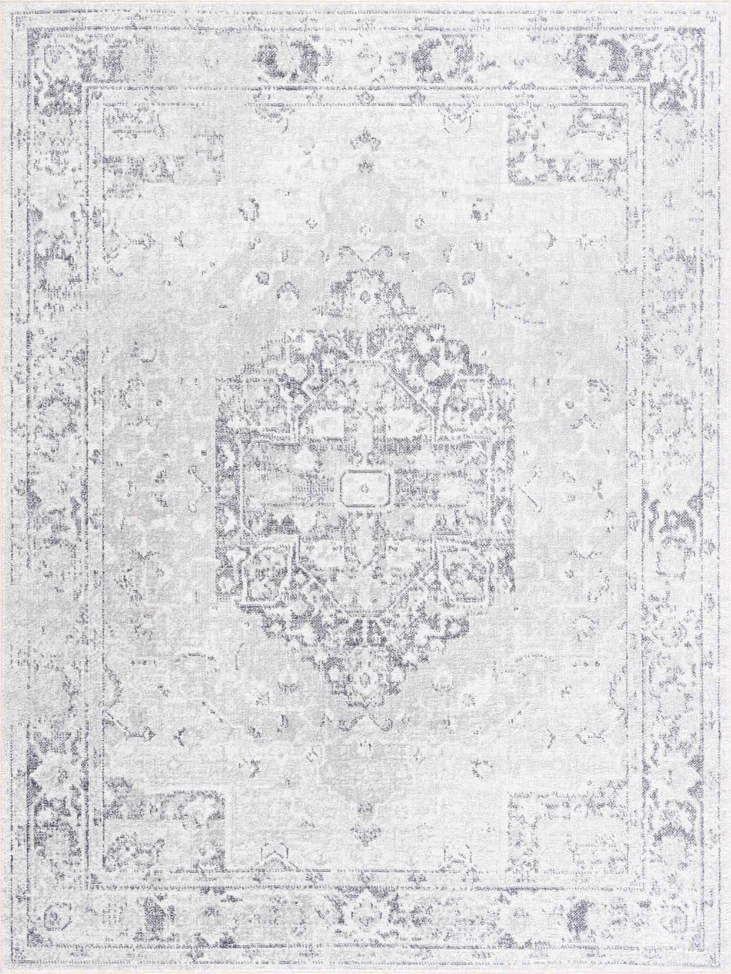 Akram Antrasit Flat Pile Washable Rug - MyTuftedRugs.com