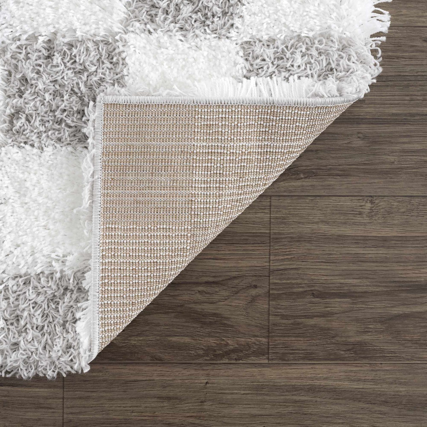 Atira Gray Checkered Area Rug - MyTuftedRugs.com