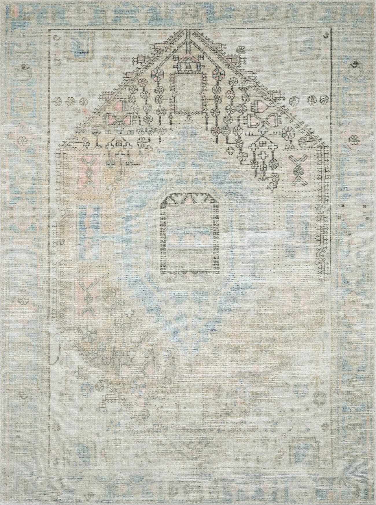 Baloy Vintage Washable Rug - MyTuftedRugs.com