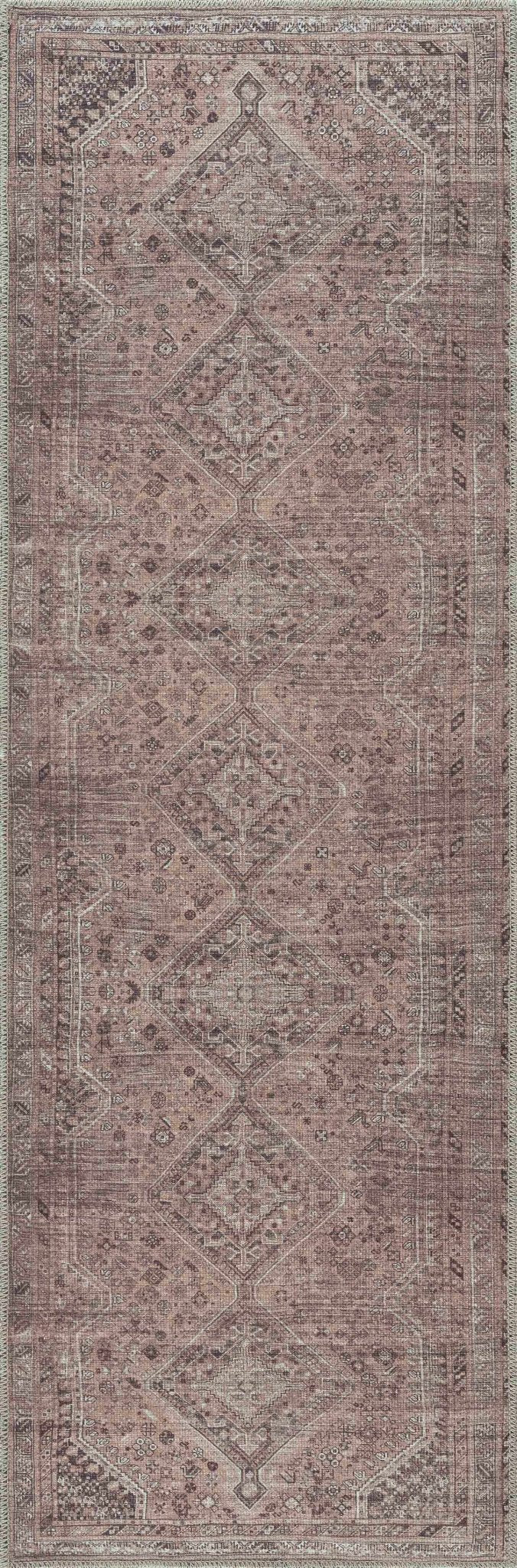 Barny Brown Flat Pile Washable Rug - MyTuftedRugs.com