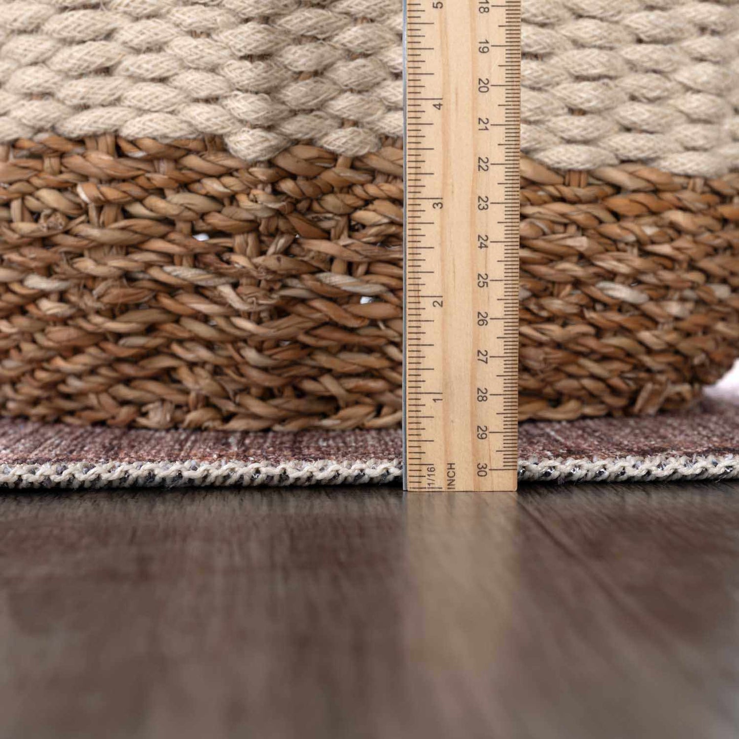 Barny Brown Flat Pile Washable Rug - MyTuftedRugs.com