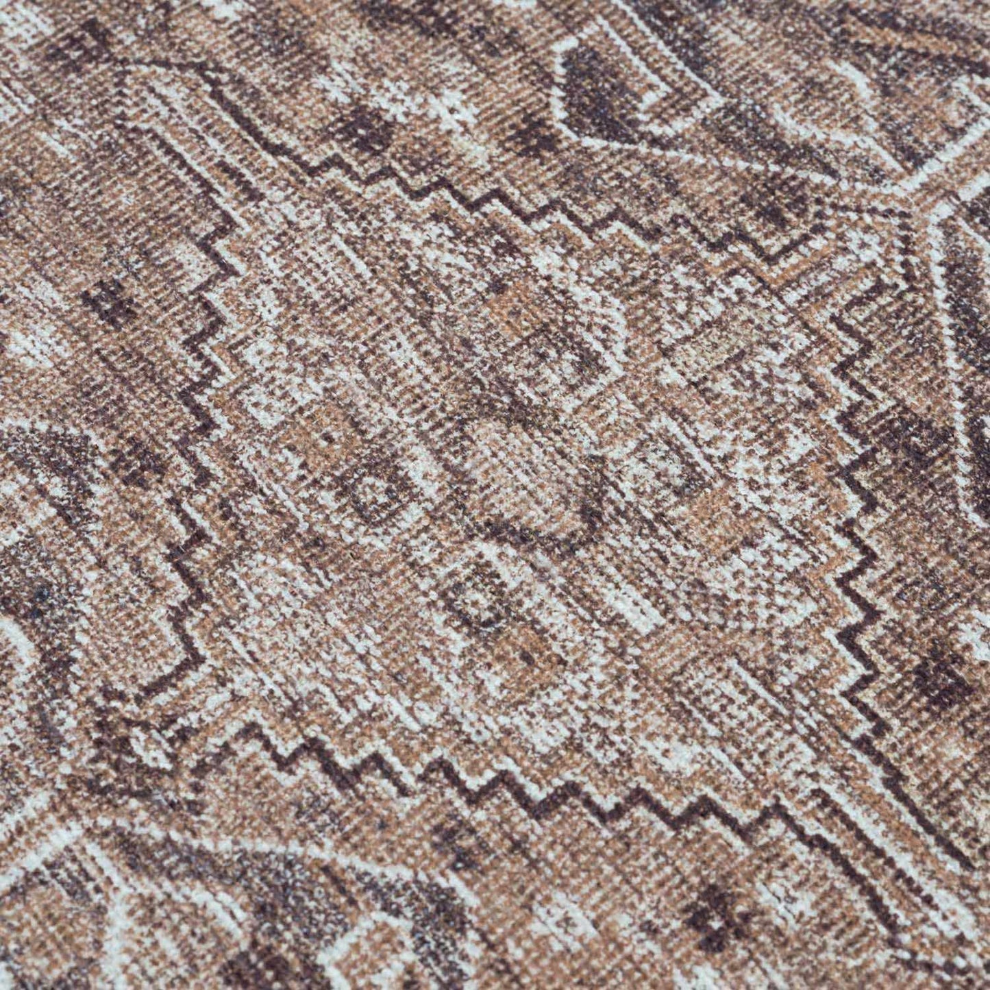 Barny Brown Flat Pile Washable Rug - MyTuftedRugs.com