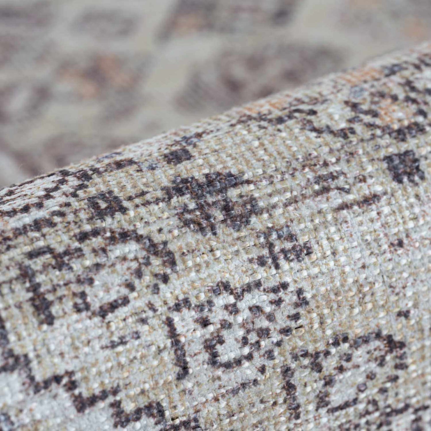 Barny Tan Flat Pile Washable Rug Area Rug - MyTuftedRugs.com