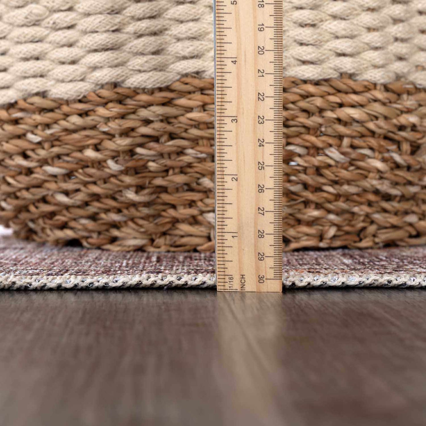 Barny Tan Flat Pile Washable Rug Area Rug - MyTuftedRugs.com