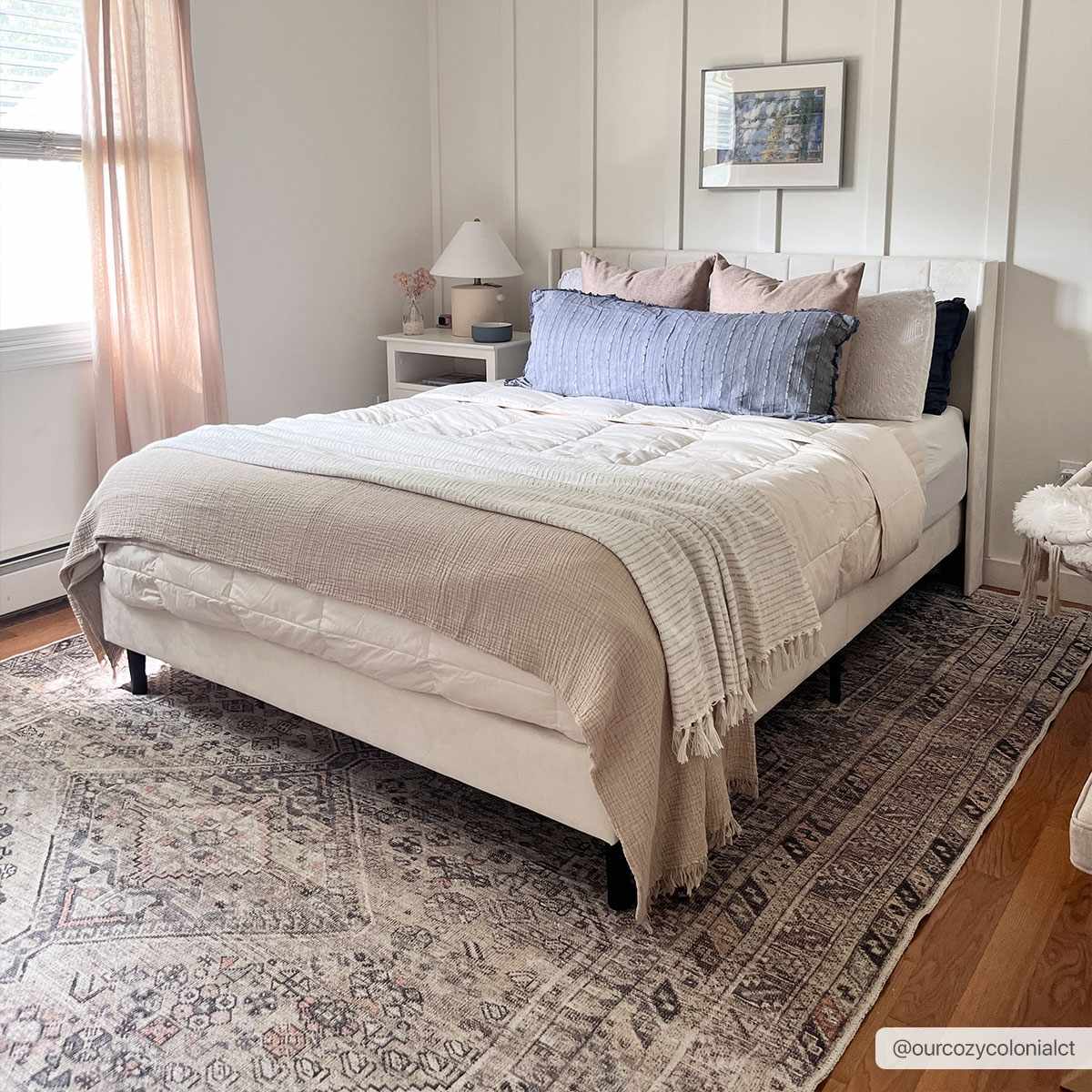 Barny Tan Flat Pile Washable Rug Area Rug - MyTuftedRugs.com