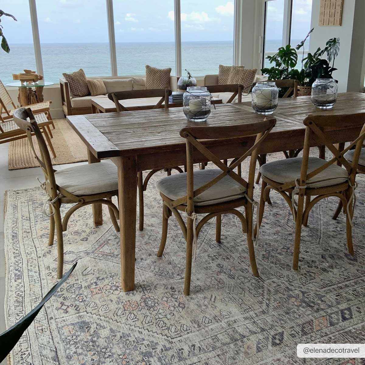 Barny Tan Flat Pile Washable Rug Area Rug - MyTuftedRugs.com