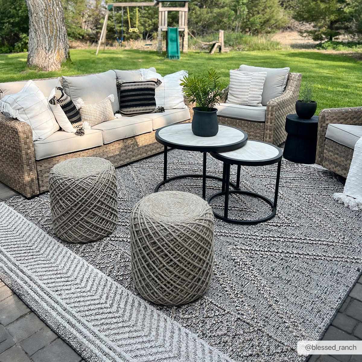 Beige Charcoal Areli Area Rug - MyTuftedRugs.com