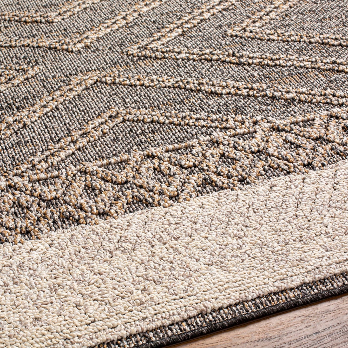 Beige Charcoal Areli Area Rug - MyTuftedRugs.com