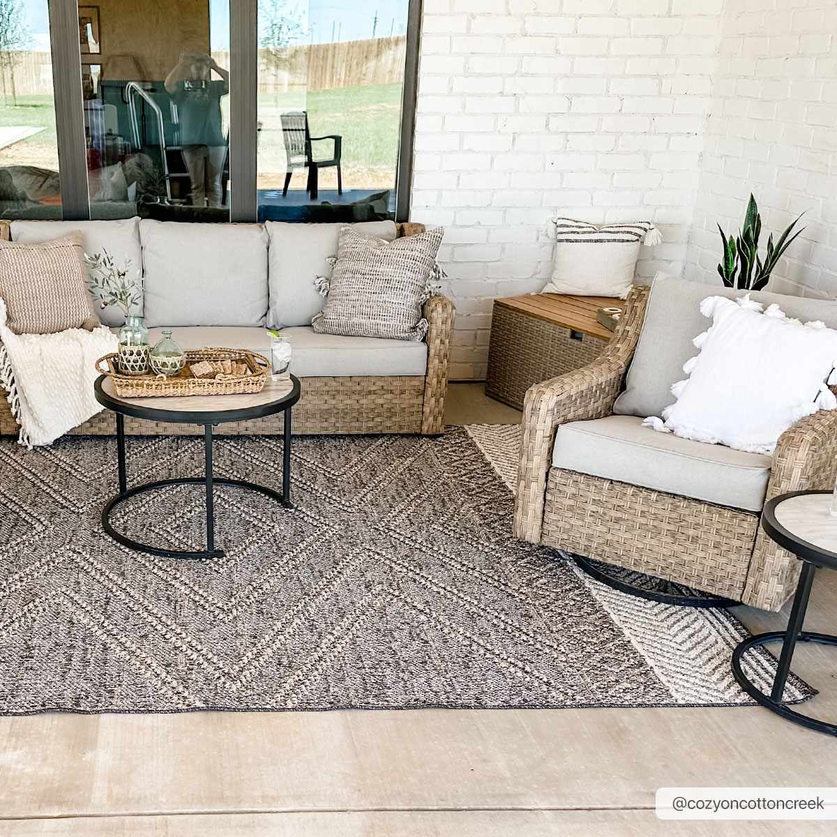 Beige Charcoal Areli Area Rug - MyTuftedRugs.com