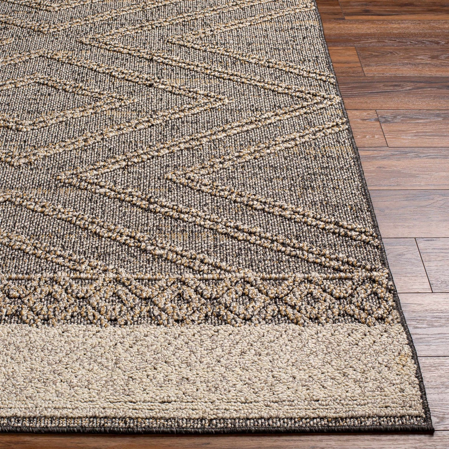 Beige Charcoal Areli Area Rug - MyTuftedRugs.com