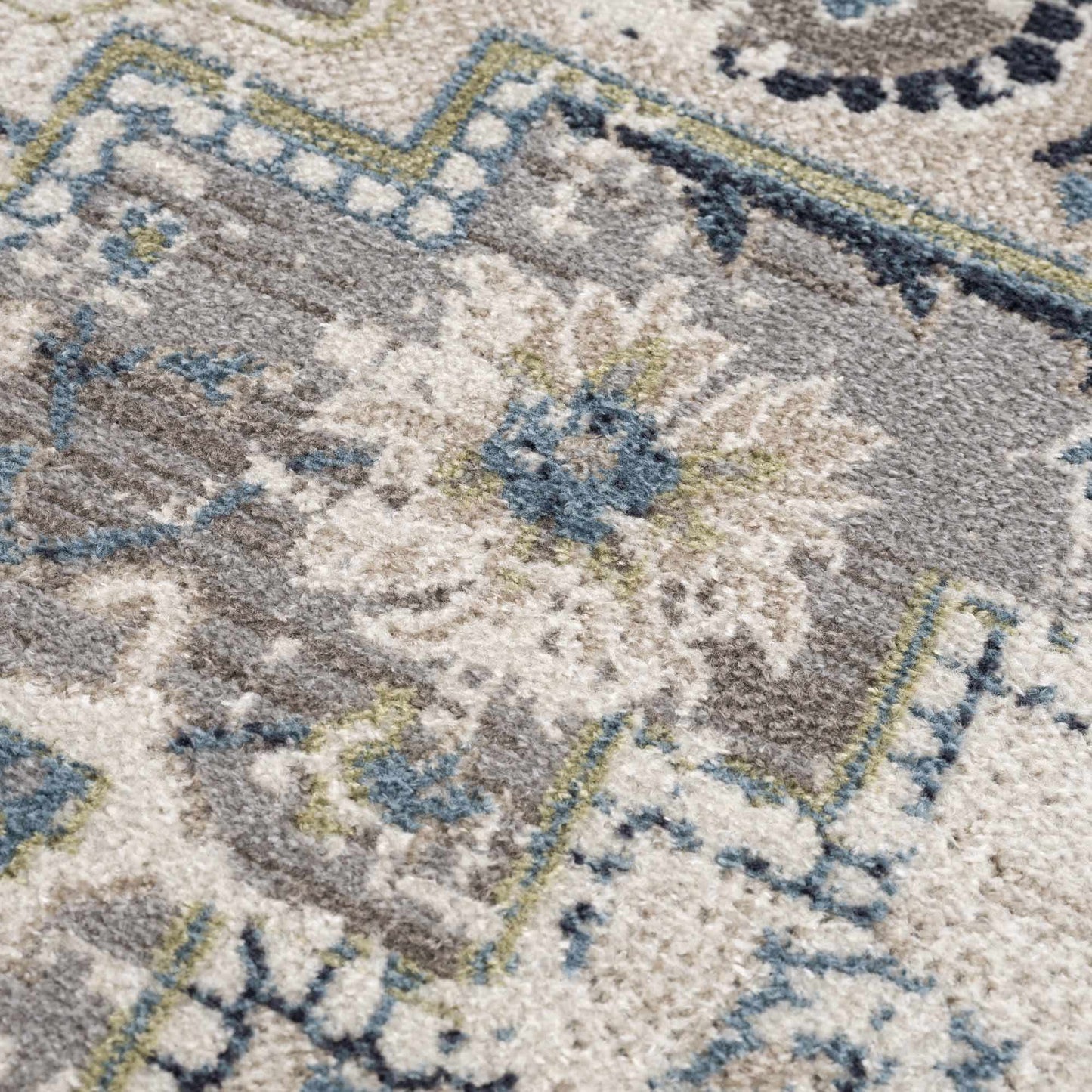Cabacungan Gray & Blue Washable Area Rug - MyTuftedRugs.com