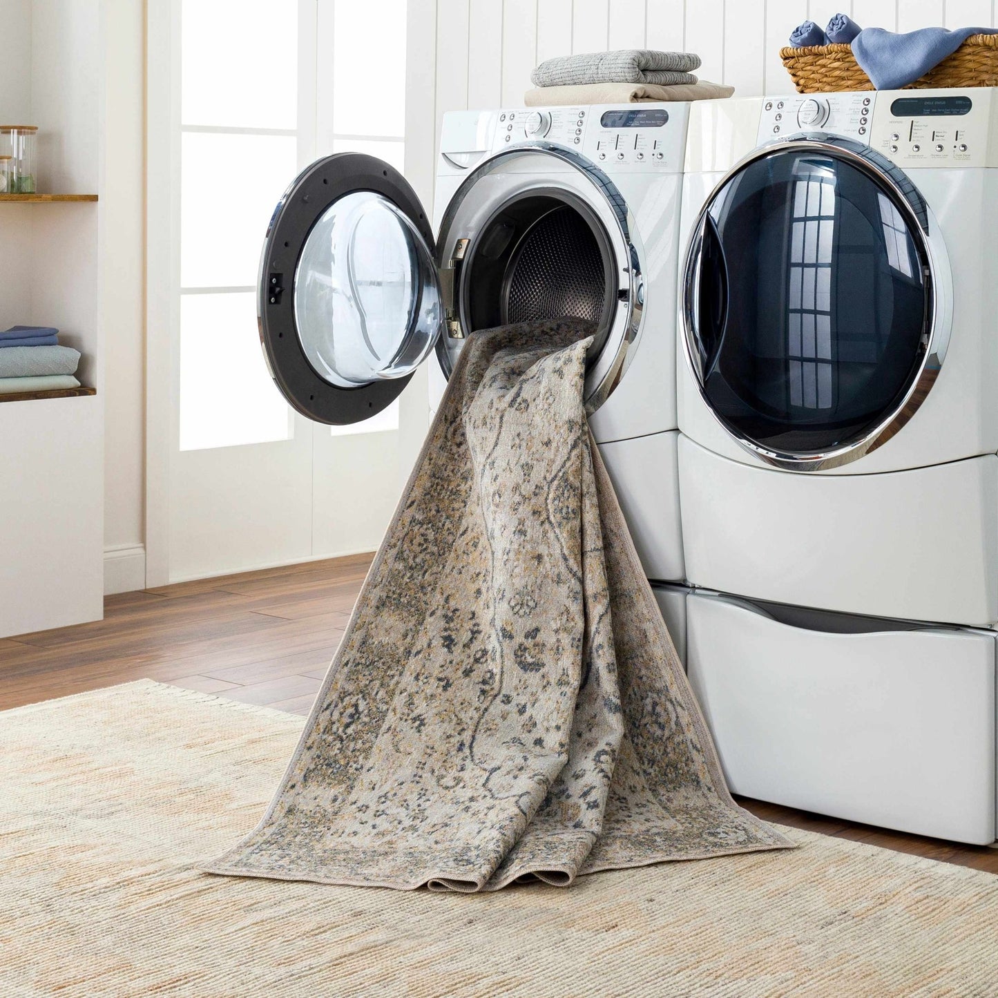 Cara Flat Pile Washable Rug - MyTuftedRugs.com