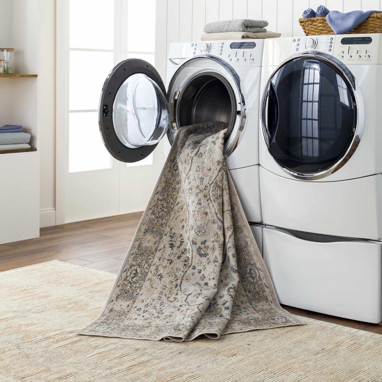 Cara Flat Pile Washable Rug - MyTuftedRugs.com