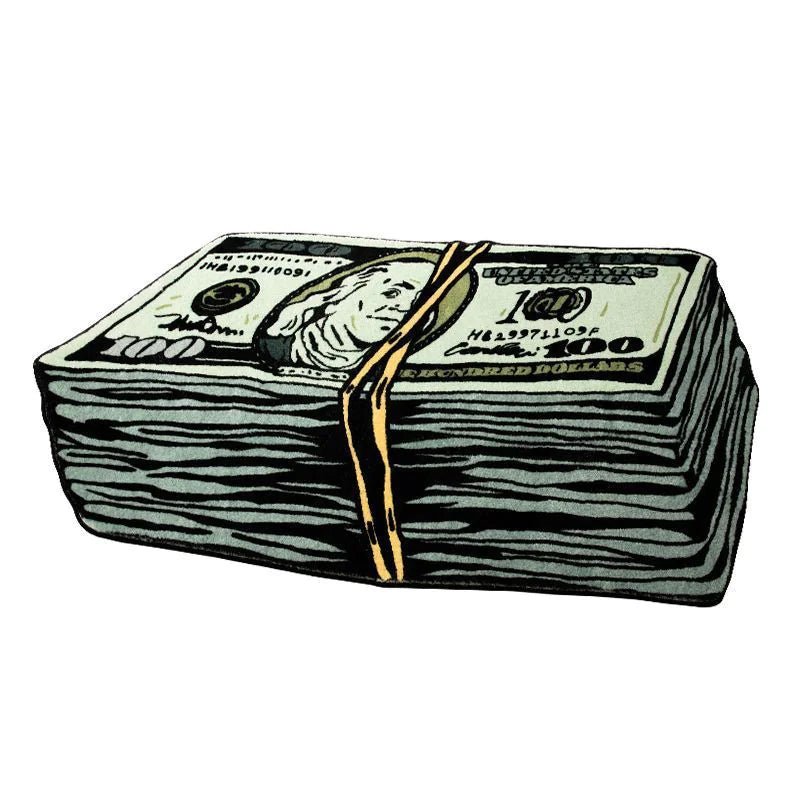 Creative Dollar Rug | Plush Shaggy Rug with Unique Dollar Design - MyTuftedRugs.com