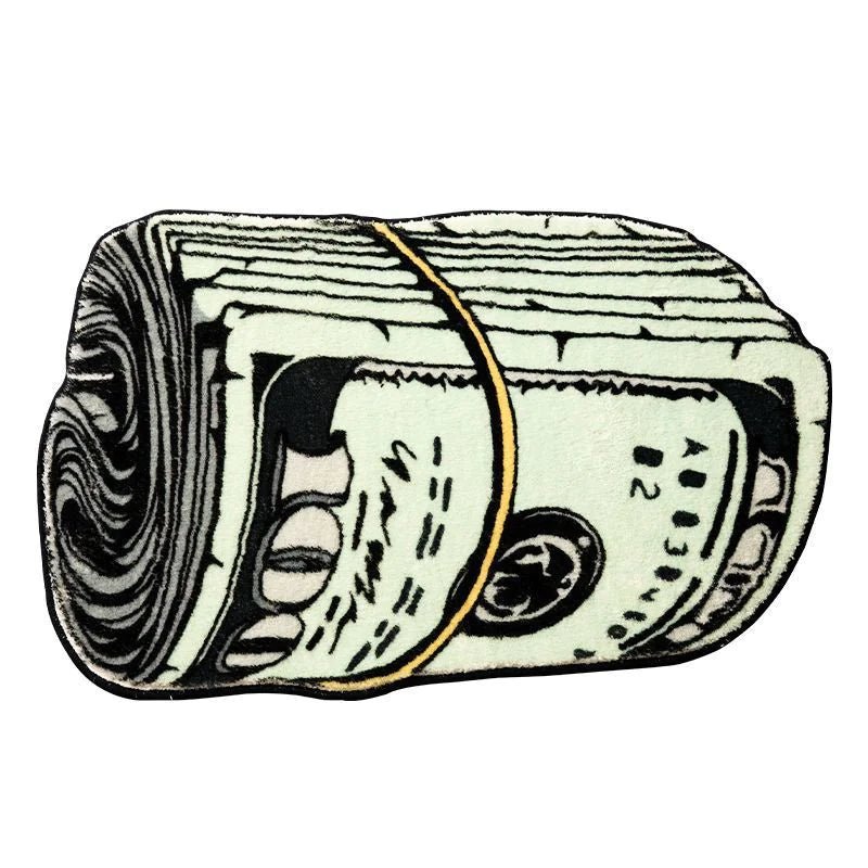Creative Dollar Rug | Plush Shaggy Rug with Unique Dollar Design - MyTuftedRugs.com