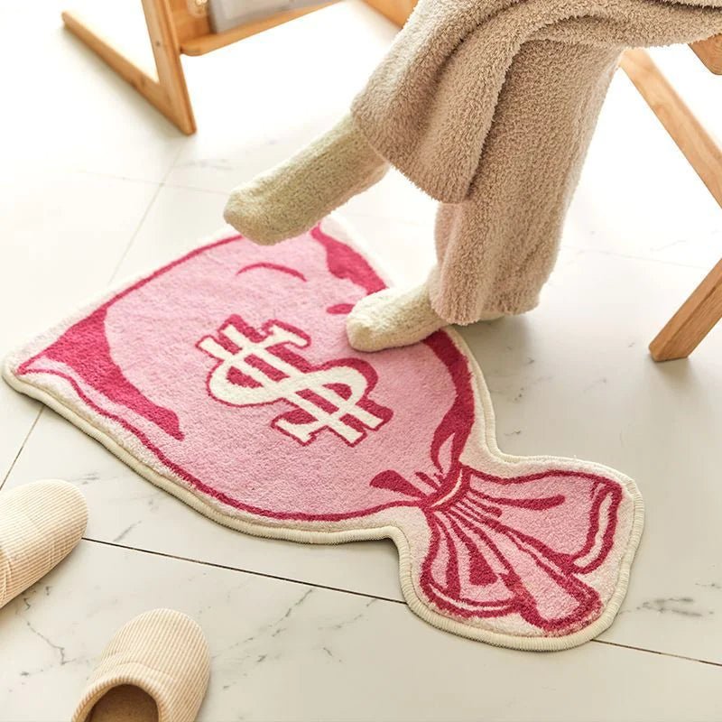 Creative Dollar Rug | Plush Shaggy Rug with Unique Dollar Design - MyTuftedRugs.com