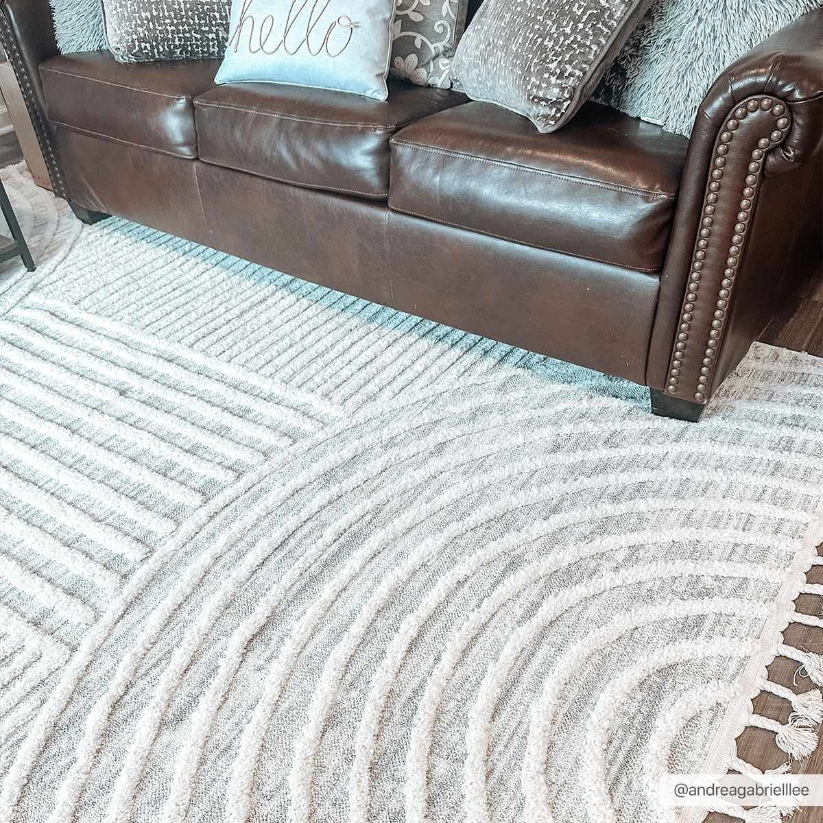 Dauin 3D Rainbow Area Rug with Tassels - MyTuftedRugs.com