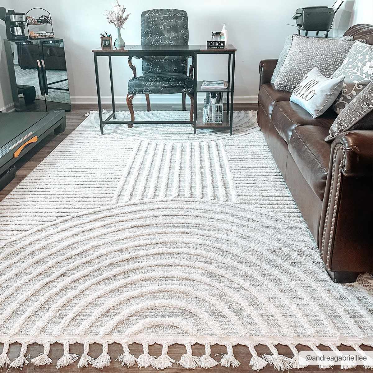 Dauin 3D Rainbow Area Rug with Tassels - MyTuftedRugs.com