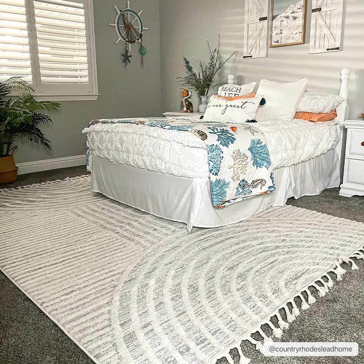 Dauin 3D Rainbow Area Rug with Tassels - MyTuftedRugs.com