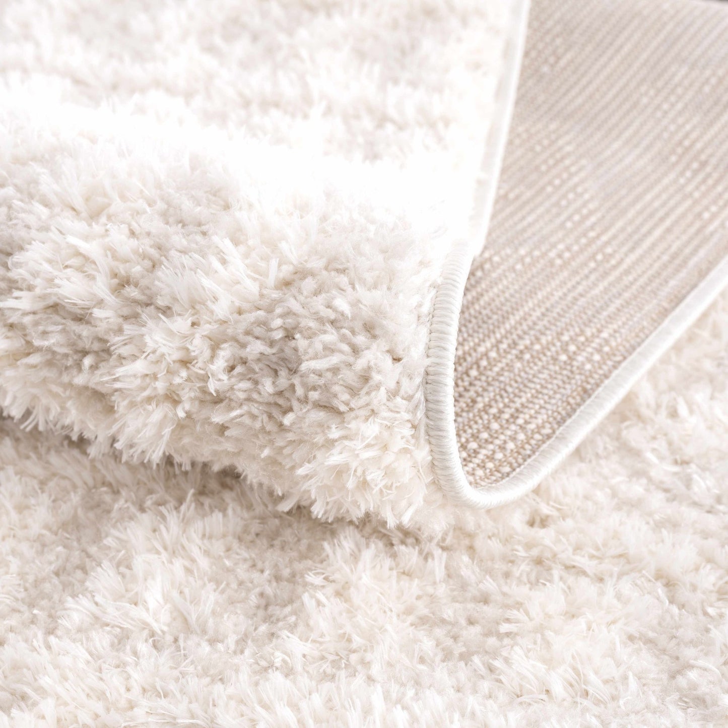 Eivin Cream Diamonds Plush Rug - MyTuftedRugs.com