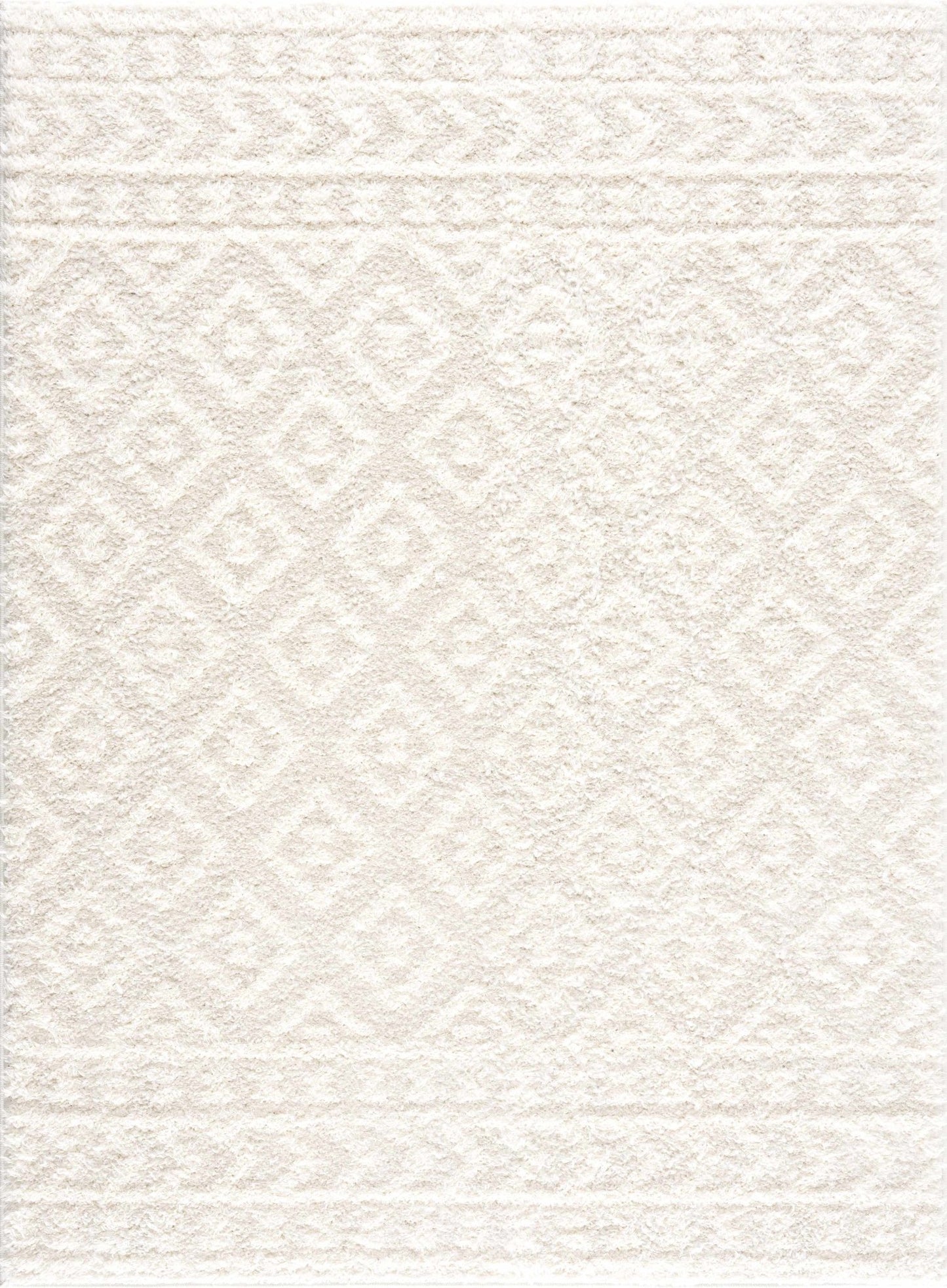 Eivin Cream Diamonds Plush Rug - MyTuftedRugs.com