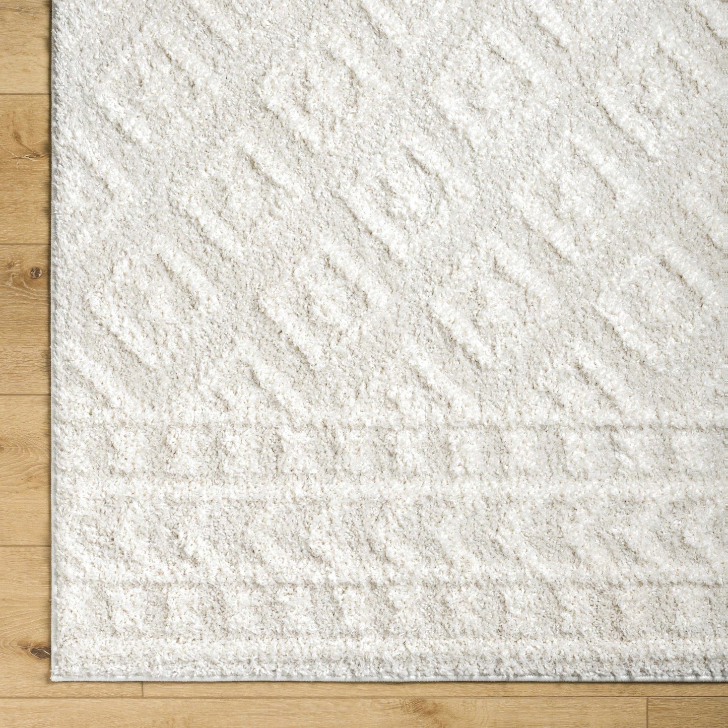 Eivin Cream Diamonds Plush Rug - MyTuftedRugs.com