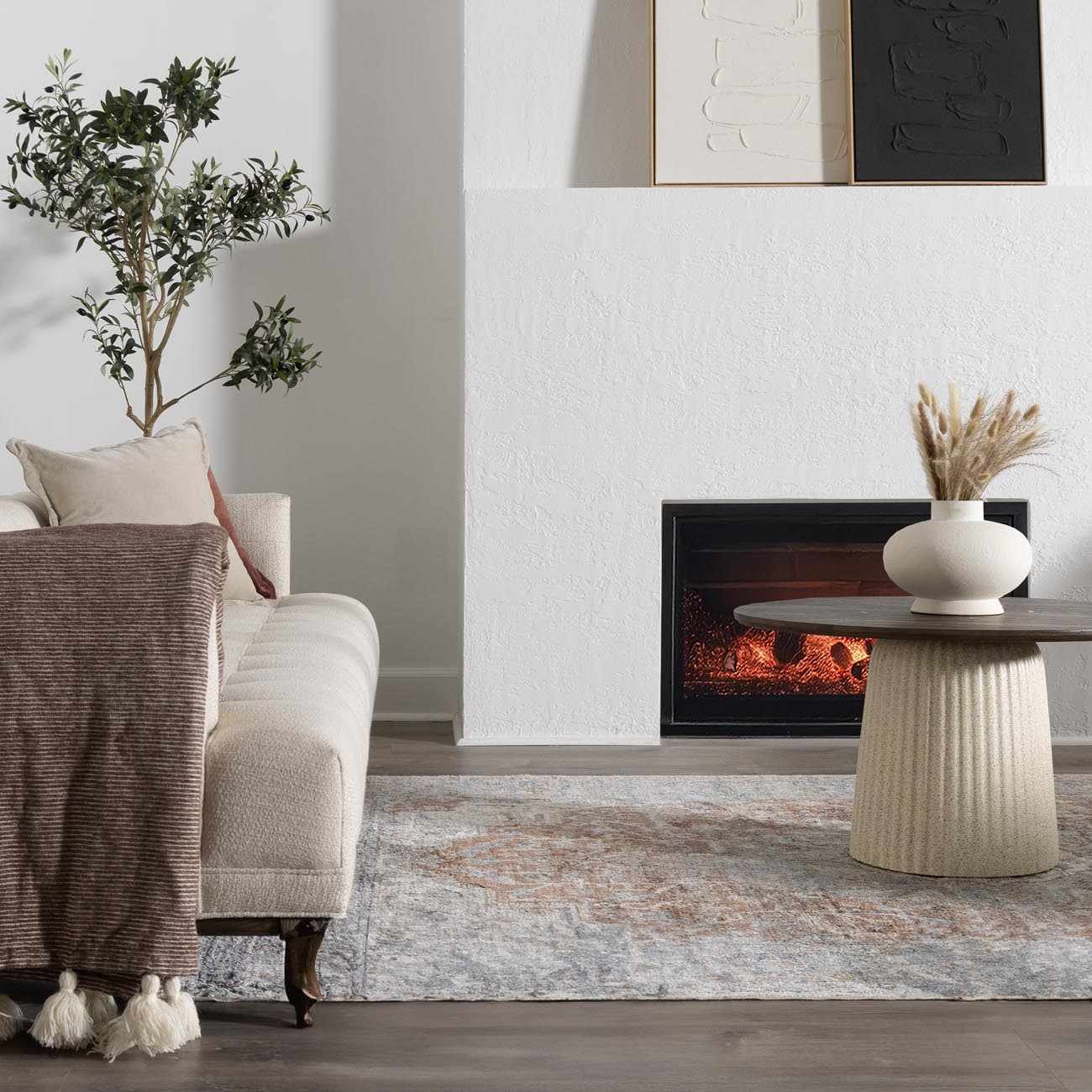 Emke Flat Pile Washable Rug - MyTuftedRugs.com