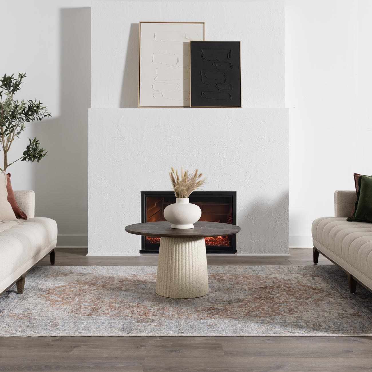 Emke Flat Pile Washable Rug - MyTuftedRugs.com