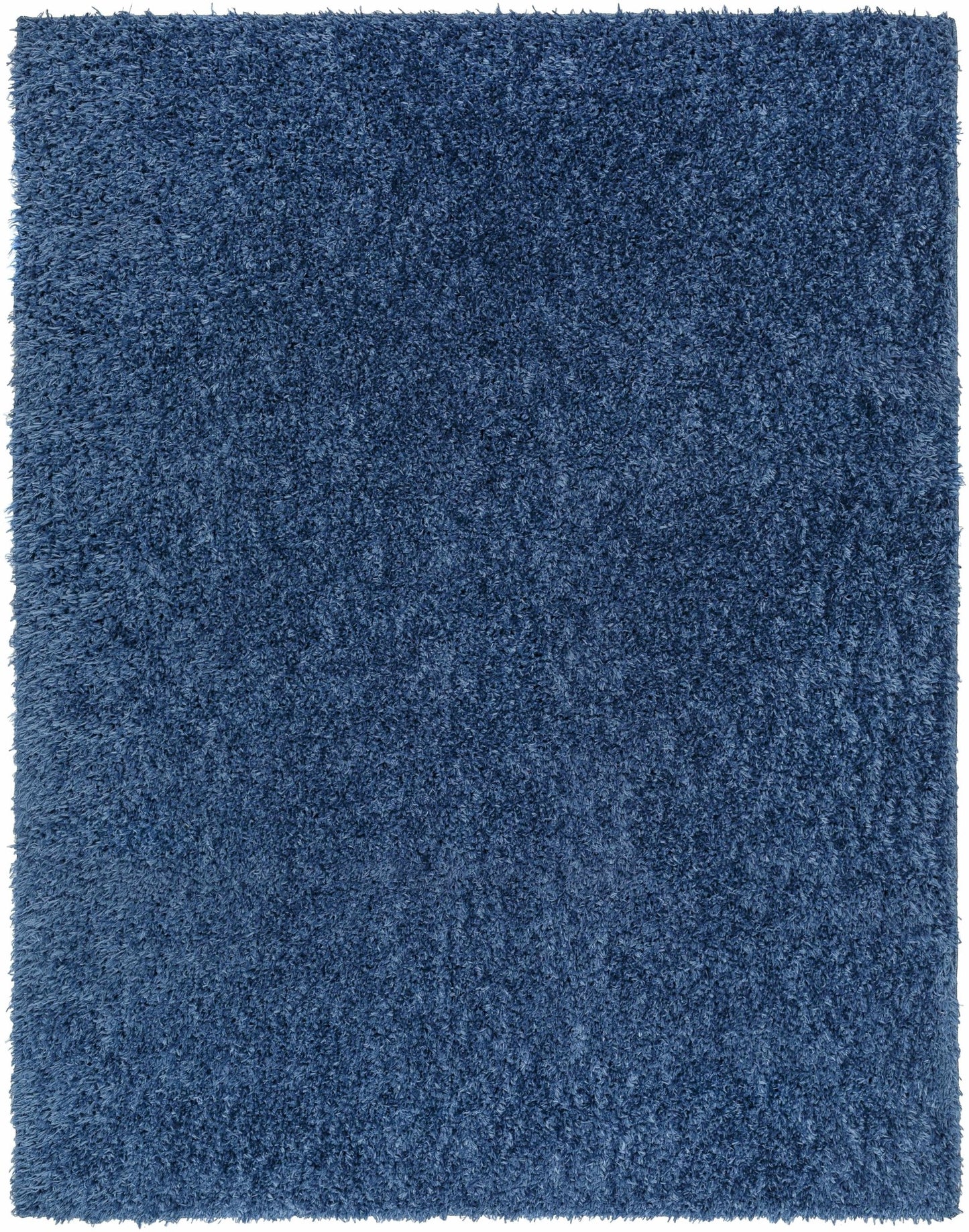 Faina Solid Dark Blue Shag Rug Washable - MyTuftedRugs.com