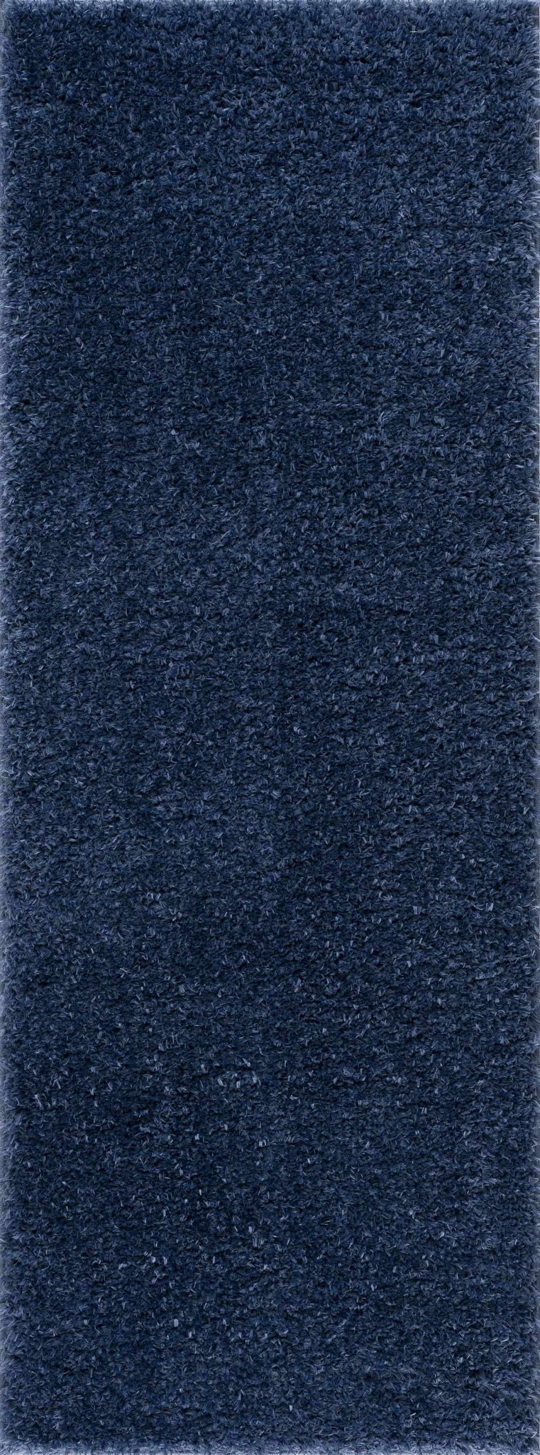 Faina Solid Dark Blue Shag Rug Washable - MyTuftedRugs.com
