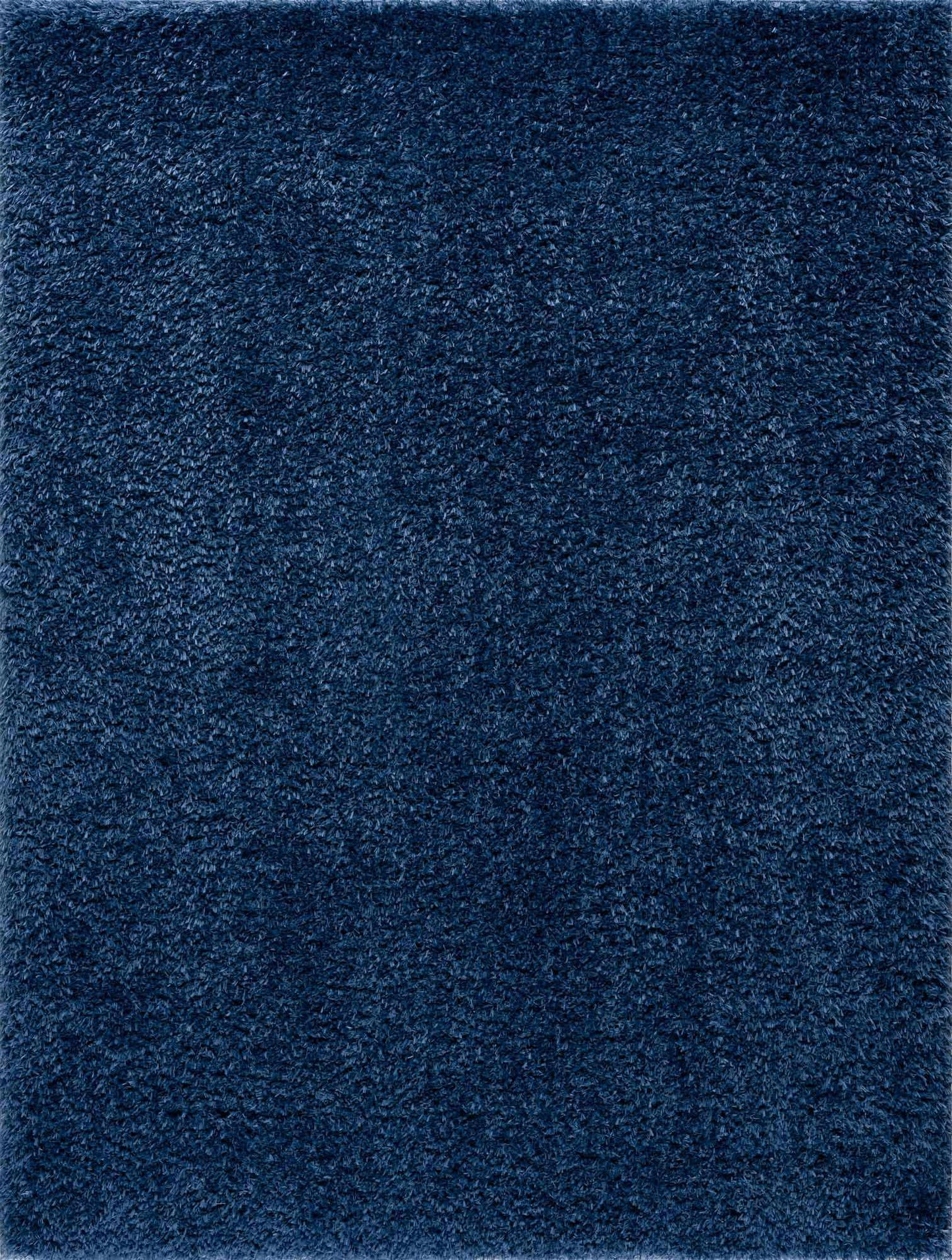 Faina Solid Dark Blue Shag Rug Washable - MyTuftedRugs.com