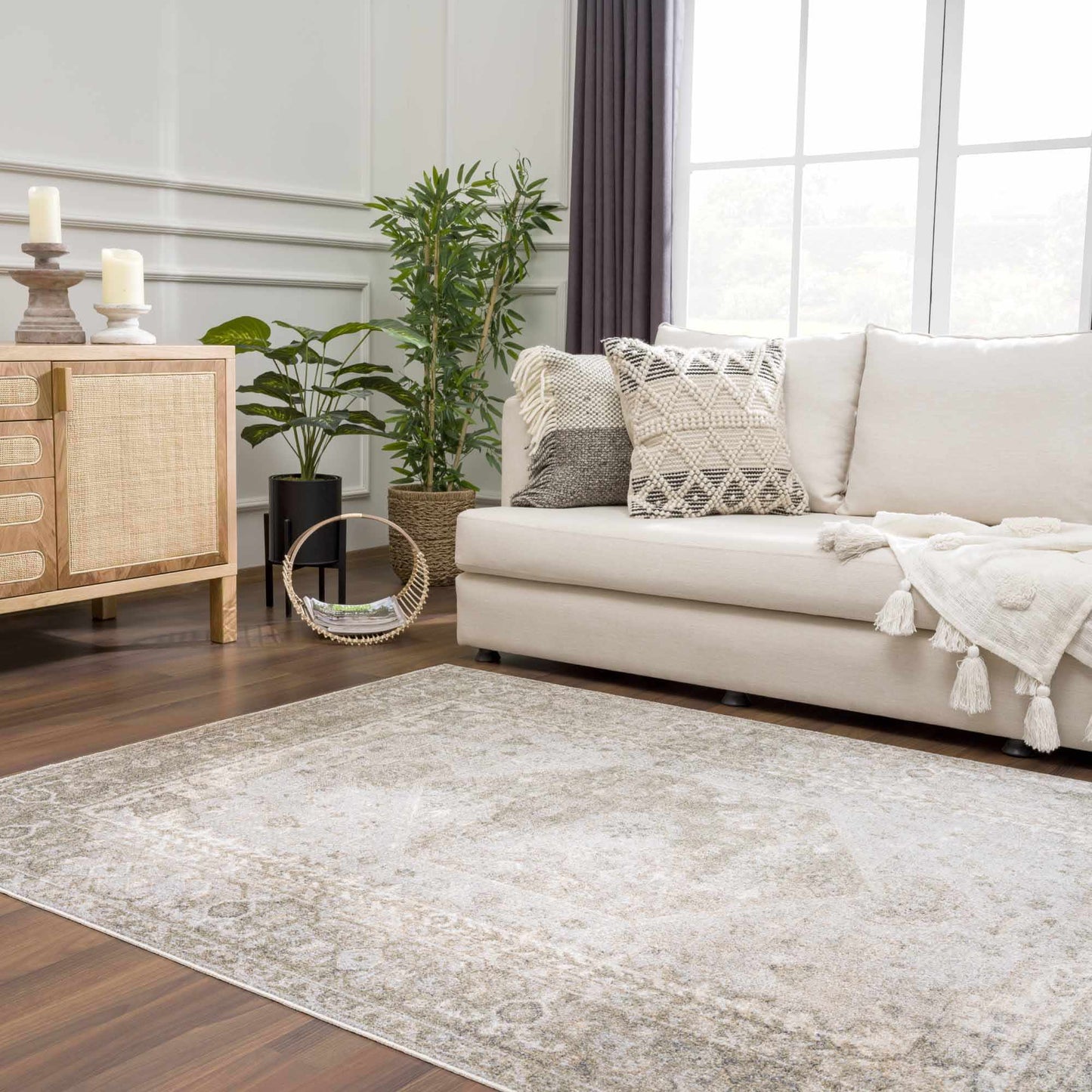 Gael Flat Pile Washable Rug - MyTuftedRugs.com