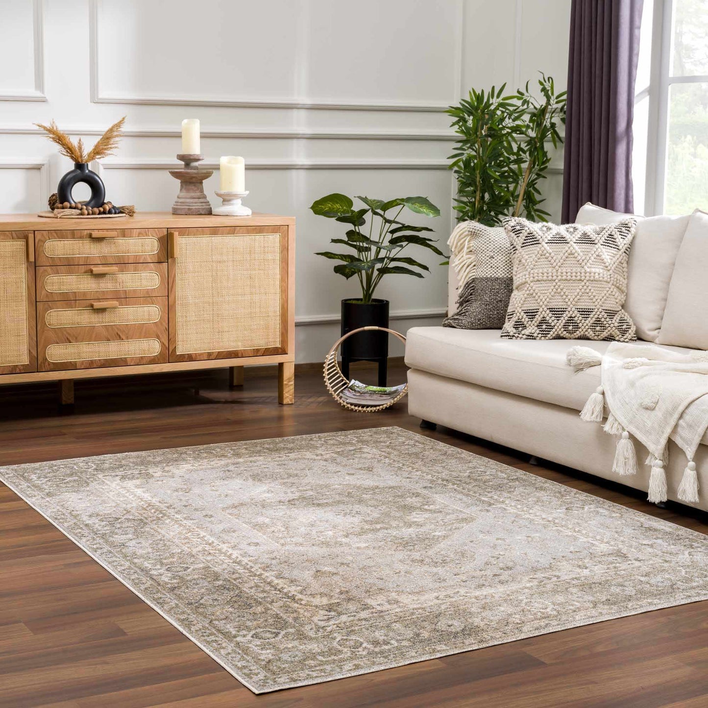 Gael Flat Pile Washable Rug - MyTuftedRugs.com