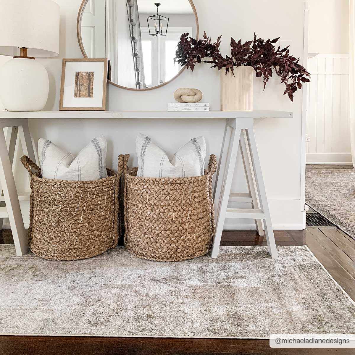 Gael Flat Pile Washable Rug - MyTuftedRugs.com