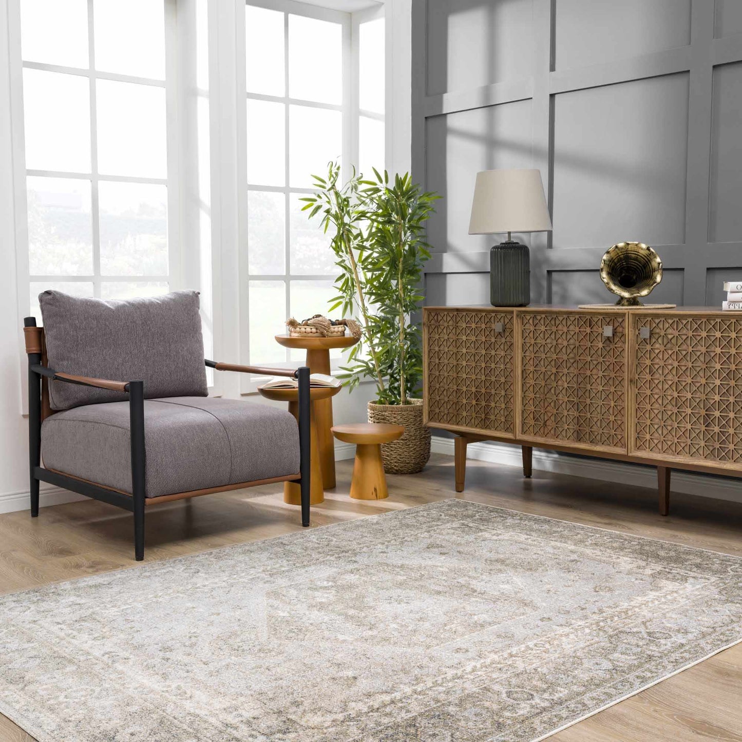 Gael Flat Pile Washable Rug - MyTuftedRugs.com