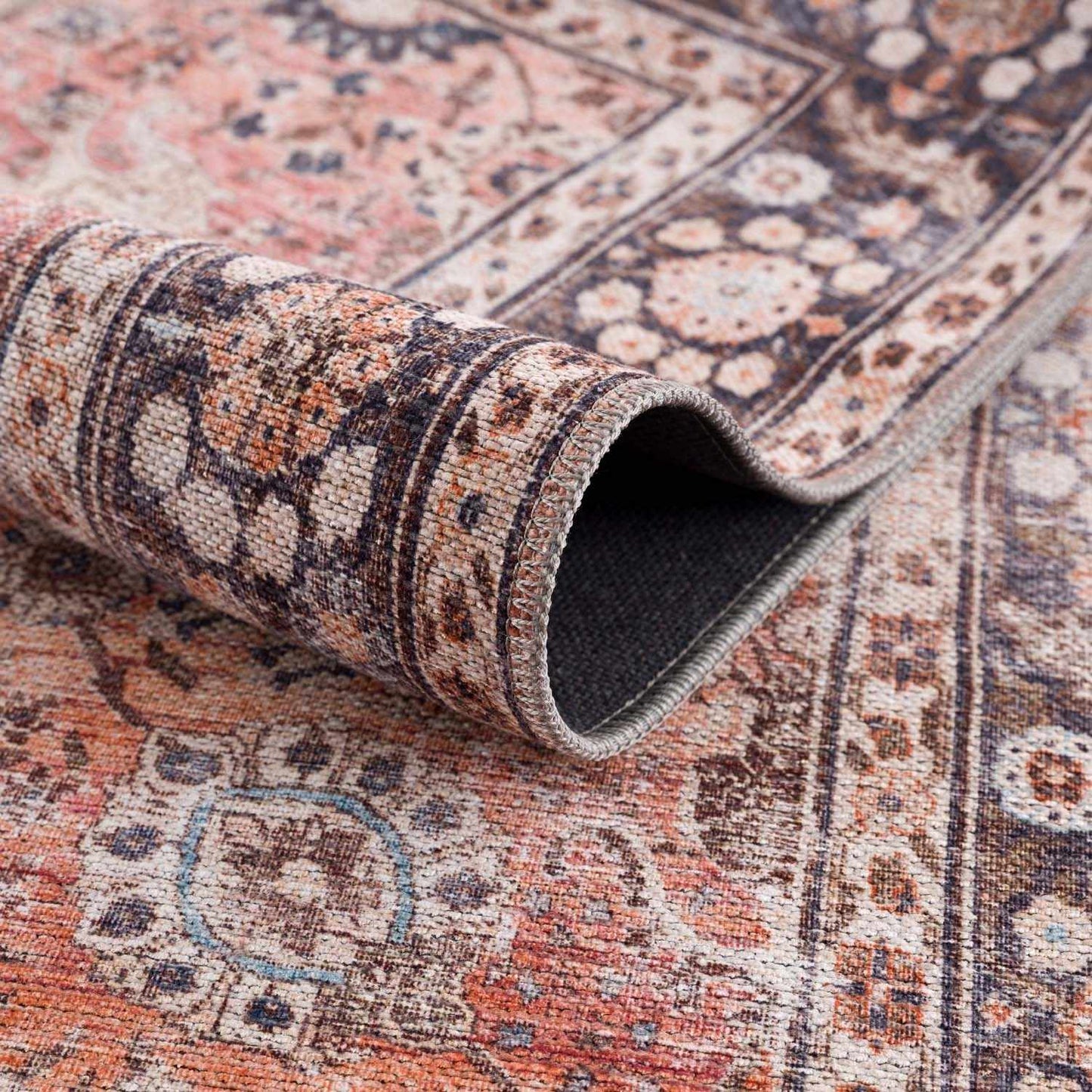 Ganyangan Red Washable Rug - MyTuftedRugs.com