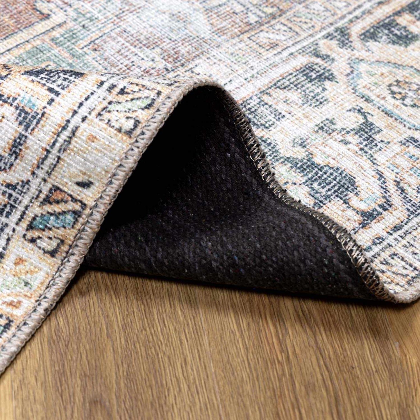 Green Nisa Tumble Dry Washable Rug - MyTuftedRugs.com