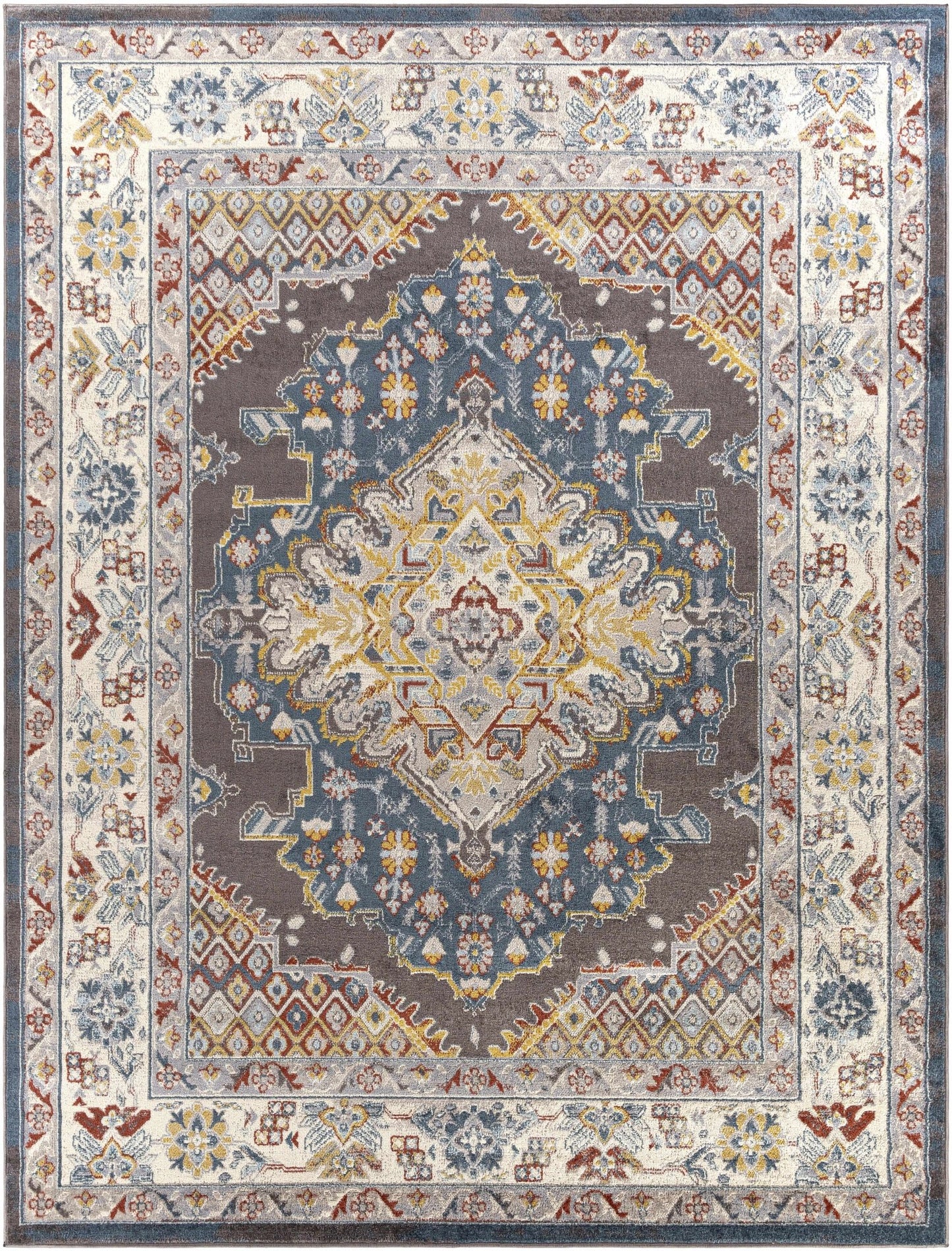 Haymond Brown Medallion Area Rug - MyTuftedRugs.com