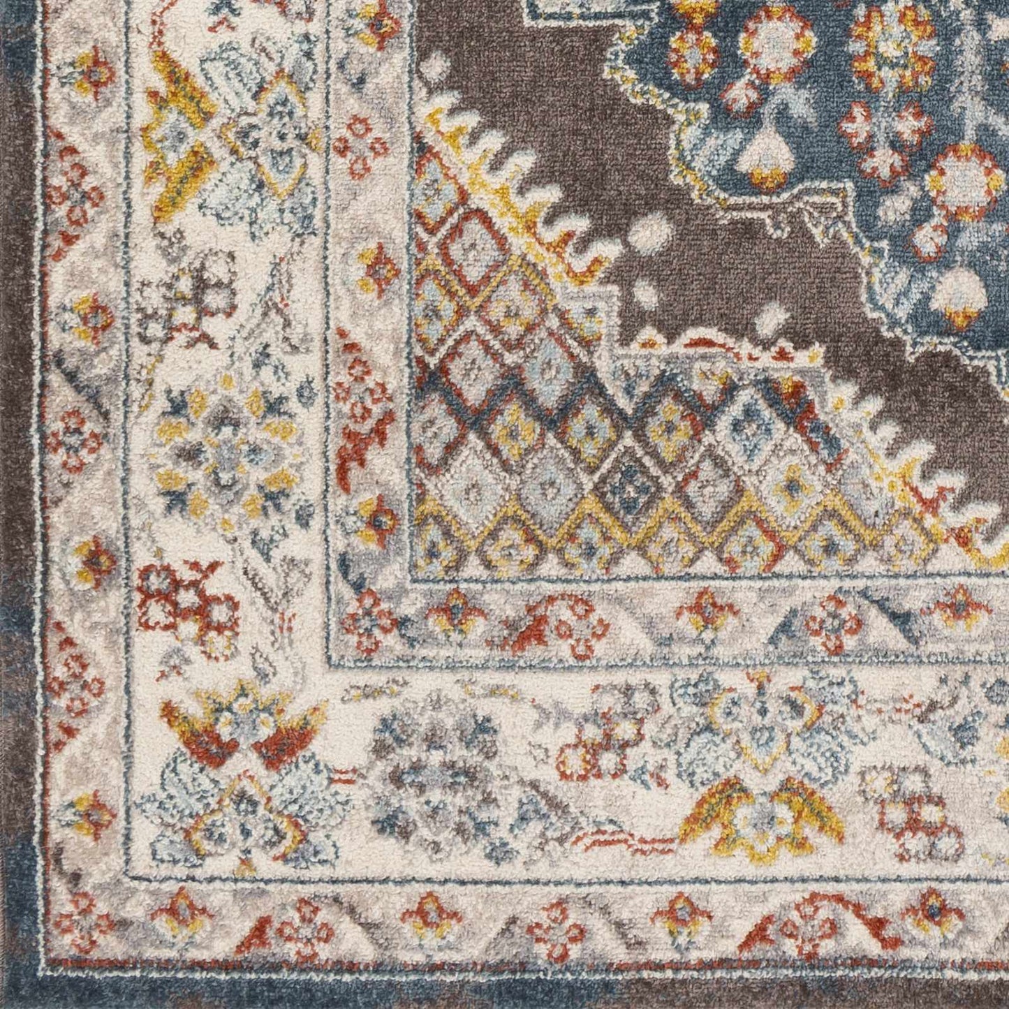Haymond Brown Medallion Area Rug - MyTuftedRugs.com