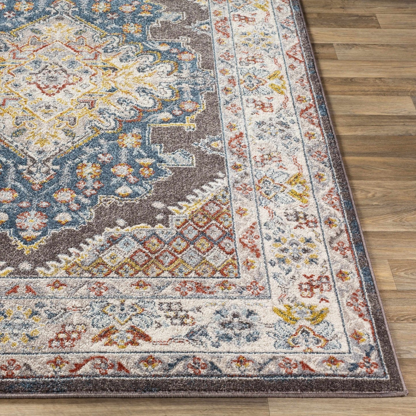 Haymond Brown Medallion Area Rug - MyTuftedRugs.com