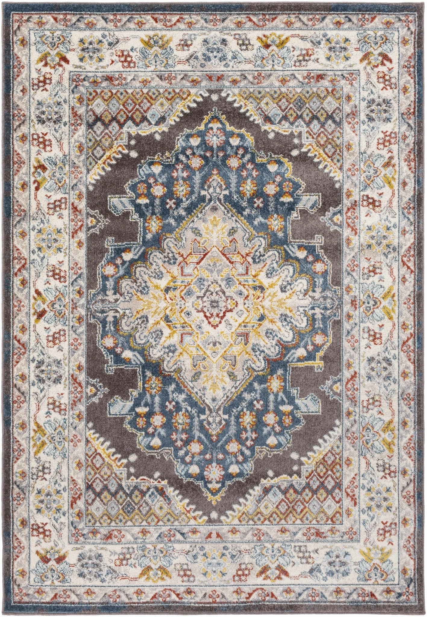 Haymond Brown Medallion Area Rug - MyTuftedRugs.com
