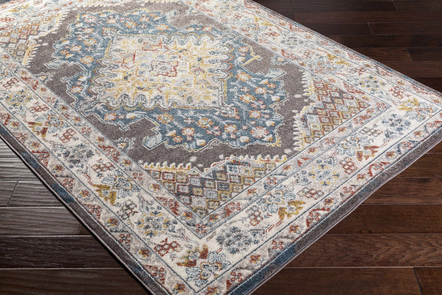 Haymond Brown Medallion Area Rug - MyTuftedRugs.com