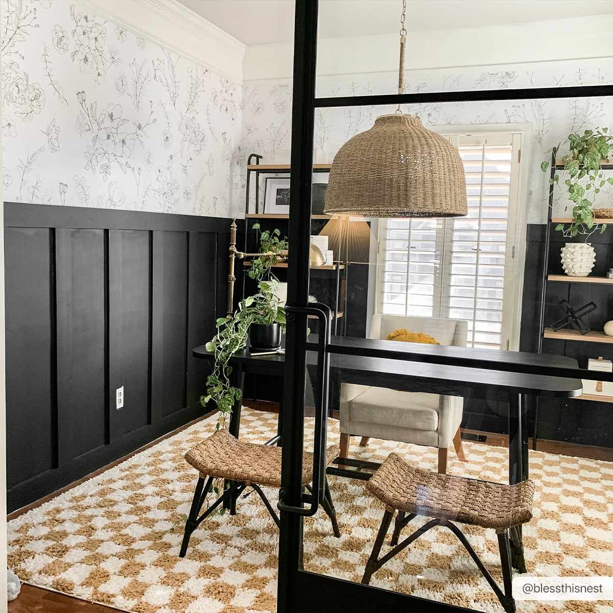 Kieu Mustard & Ivory Checkered Area Rug - MyTuftedRugs.com