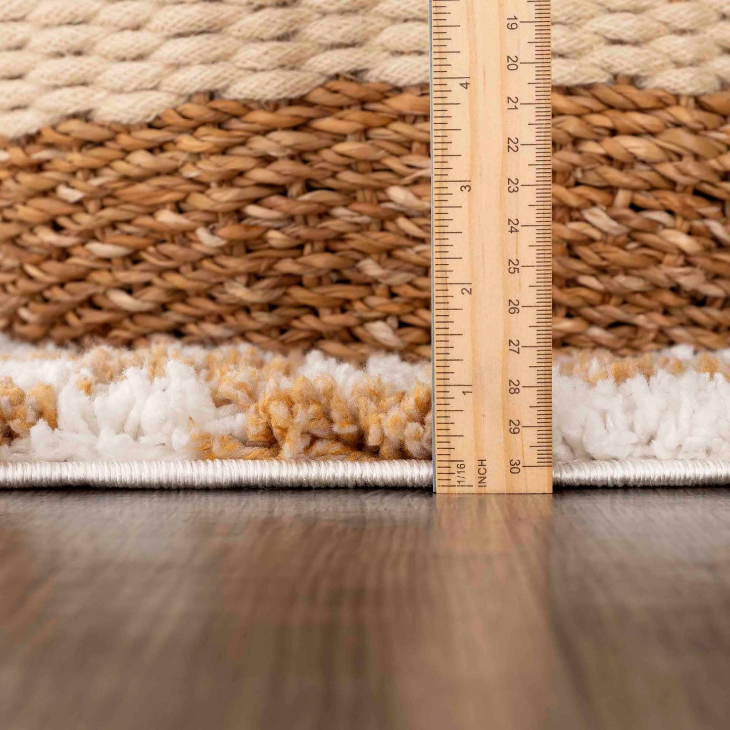 Kieu Mustard & Ivory Checkered Area Rug - MyTuftedRugs.com