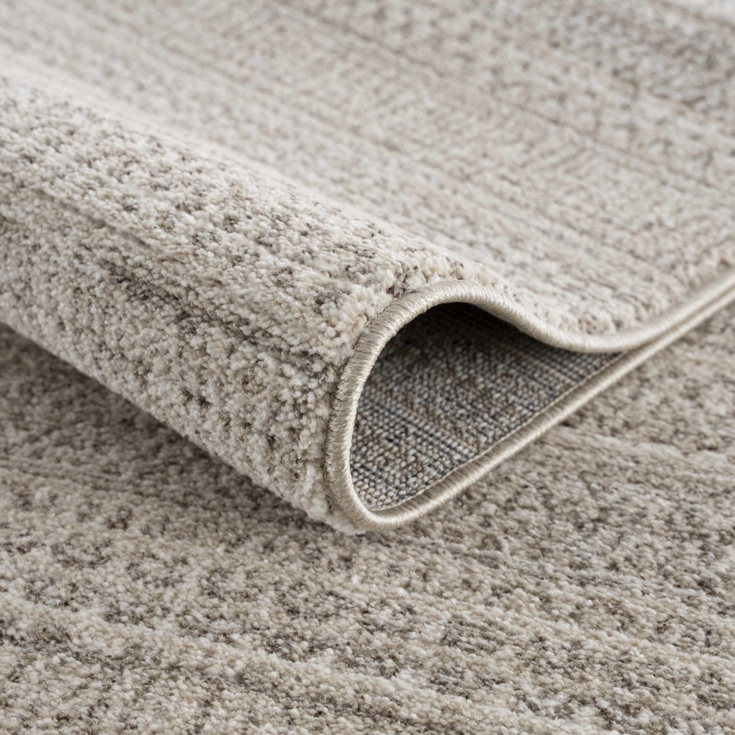 Nate Beige Tribal High Pile Carpet - MyTuftedRugs.com