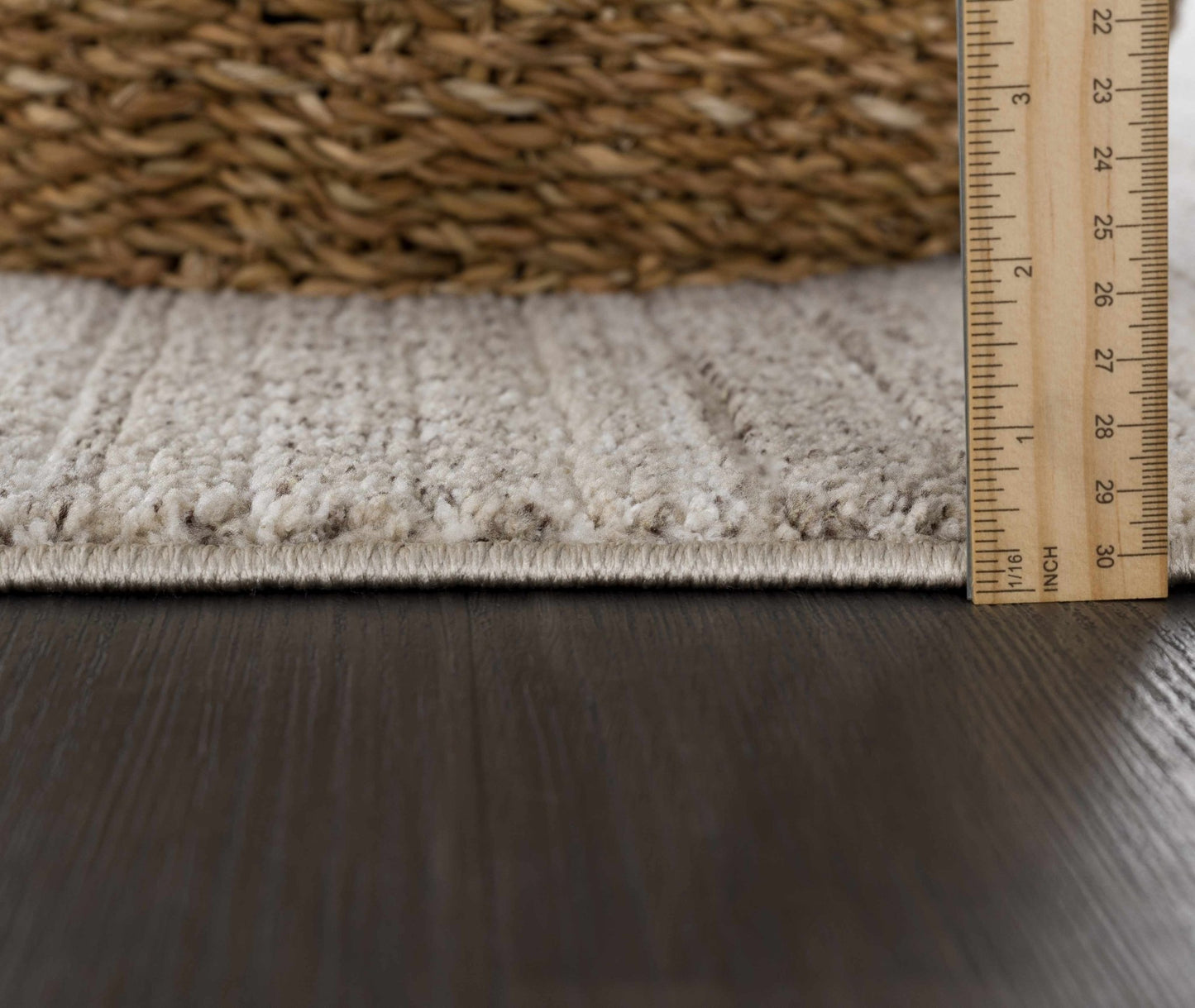 Nate Beige Tribal High Pile Carpet - MyTuftedRugs.com