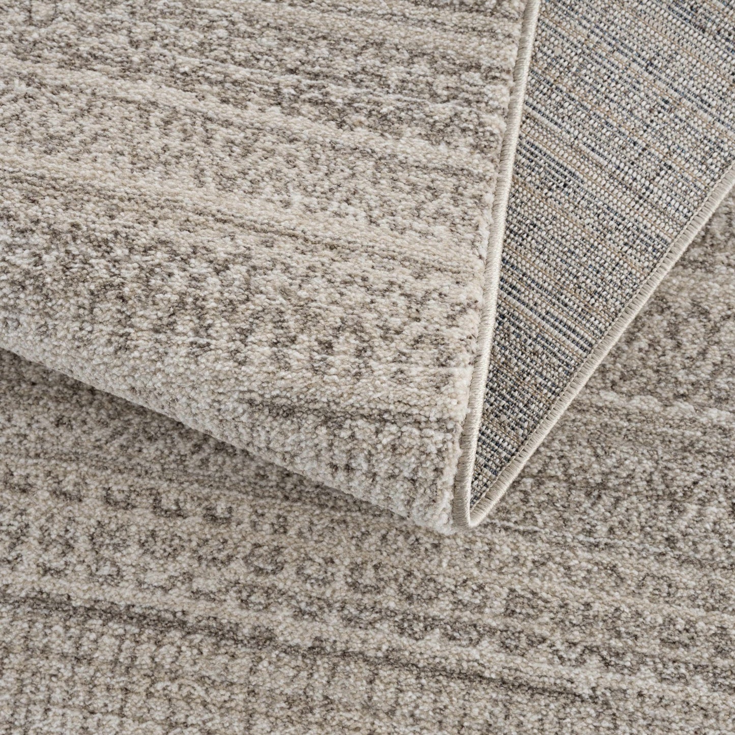 Nate Beige Tribal High Pile Carpet - MyTuftedRugs.com